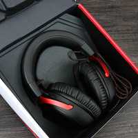 Headset Gaming HyperX Cloud III Hitam Merah Berkabel, Headphone Metal Over Ear DTS Bass untuk PC, Promo Panas
