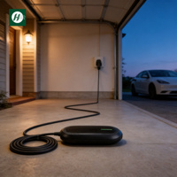 Nouvelle station de charge portable pour véhicules électriques, type 2, modèle EJ, prise EU, 3,5 kW/7 kW/11 kW/22 kW, indice de protection IP65, poignée ergonomique pour la maison et le bureau