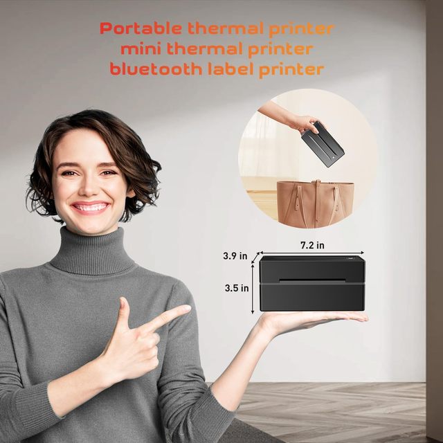 Y812 BT Thermal Label Printer for Small Business Compatible With iPhone Windows Android 4x6 Label Maker