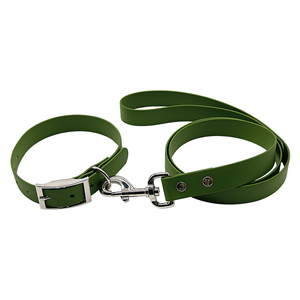 Collar para Perro Ecológico Personalizado al por Mayor, Conjunto de Correa de PVC Impermeable, Duradero, Recubierto de Nailon, con Decoración de Remaches y Patrón Sólido - Product Image 6