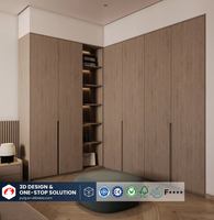 Armoire et penderie intégrées en panneaux de paille écologiques, personnalisables en usine, style minimaliste, pour chambre d'enfant