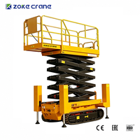 Plateforme élévatrice hydraulique robuste de 4 m, capacité 1 tonne, avec rail de guidage, pour la manutention de marchandises en entrepôt sur plusieurs étages