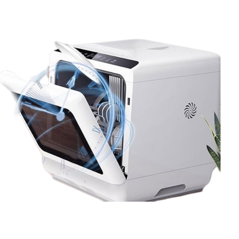 Smart Mini Dishwasher Countertop 6-8 Sets with Air Drying & Sterilization Function for Kitchen