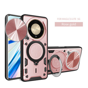 CD Ventana deslizante Soporte magnético Soporte TPU PC Funda de teléfono para Huawei Honor X9A/Magic 5 Lite 5G - Product Image 1