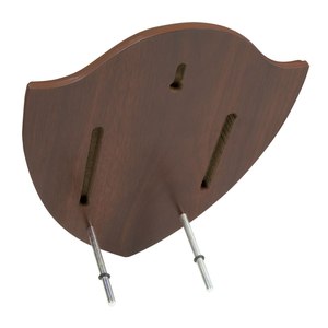 Targa da parete in legno di noce 200X250X15 mm, segno decorativo a forma di scudo - Product Image 2