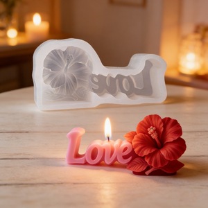 Love Letter Flower <b>Candle</b> <b>Mold</b> Silicone DIY <b>Candle</b> Making Kit Mother's Day Decoration <b>Mold</b> Customizable Shape - Product Image 2
