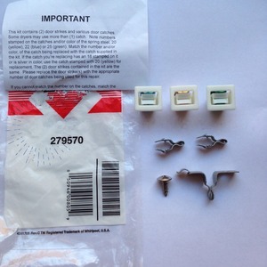 Whirlpool Dryer <b>Door</b> Strike And <b>Catch</b> Kit 279570 For Household Use Easy Installation - Product Image 1