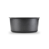 Batterie de cuisine en alliage d'aluminium en gros avec poêle à frire et couvercle en verre, compatible induction, pour usage familial et domestique