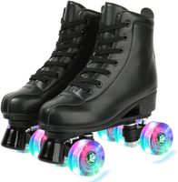 Patins à roulettes pour femmes et hommes, haut de gamme, en cuir PU classique, double rangée, intérieur/extérieur, chaussures pour débutants, sac