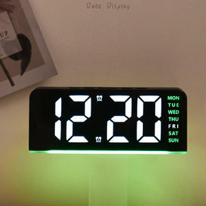 <span class=keywords><strong>Reloj</strong></span> <span class=keywords><strong>de</strong></span> <span class=keywords><strong>Pared</strong></span> <span class=keywords><strong>Digital</strong></span> LED Inteligente Personalizado, Luz Nocturna Moderna para el Hogar, Pantalla Meteorológica <span class=keywords><strong>de</strong></span> 24 Horas, Termómetro Interior, USB para Dormitorio u Oficina - Product Image 6