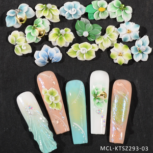 30ชิ้น/ชุดทำมือ Kawaii เล็บเรซินออกแบบ3D เล็บอะคริลิคดอกไม้ดอกไม้อะคริลิค - Product Image 4