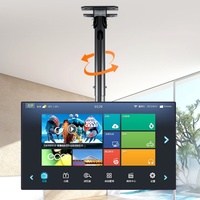 Cold Rolled Tv langit-langit baja dudukan, braket langit-langit TV Universal tinggi dapat diatur 770-1020mm untuk Tv datar/melengkung 26 "-60"