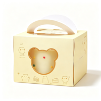 Boîtes alimentaires personnalisées pour fenêtre, finition mate, pour mini-gâteaux, desserts et emballages cadeaux pour événements de mariage