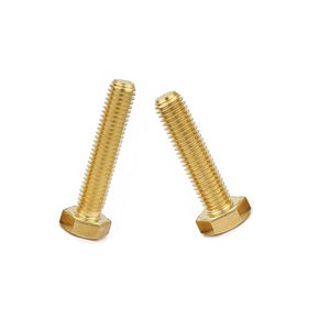 맞춤형 황동 나사 고품질 육각 머리 볼트 평평한 육각 머리 풀 스레드 구리 황동 볼트 구리 육각 나사 - Product Image 2