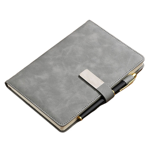 Cuaderno A5 de Tapa Dura de Cuero PU Premium Personalizado, 100 Hojas, con Hebilla Rectangular, Agenda para Reuniones de Negocios - Product Image 4