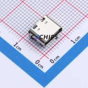 HYCW498-USBC16-735B USB Connector SMD Connector ( Connector Type: Type-C )( Gender: Female )( Mounting Type: Horizontal Mount ) - Product Image 1