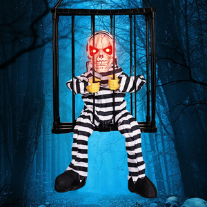 Decoraciones de Halloween animatronic horror animado fantasma colgante con ojos iluminados favores de fiesta en casa accesorios animatronic de Halloween - Product Image 1