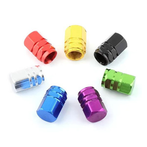 Aluminum Alloy Valve Cap 111x16mm Hexagonal For Tubeless Tire Replacement Repair British Mouth Solid Tire - Product Image 1