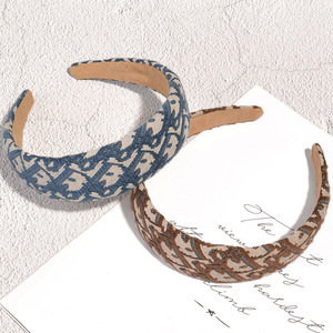 Serre-tête haut de gamme pour femme, style luxe léger, pour usage quotidien, maintien des franges, couleur denim, style nœud, <span class=keywords><strong>bandeau</strong></span> de sport - Product Image 4