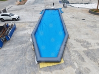 Ponton gonflable de taille personnalisée stable, quai sec flottant, surface antidérapante/résistante aux rayures, quais secs flottants à vendre