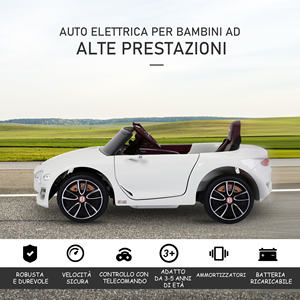 Voiture électrique pour enfant HOMCOM 6V, avec deux moteurs, voiture électrique pour enfant avec télécommande, klaxon, sons, tête - Product Image 4