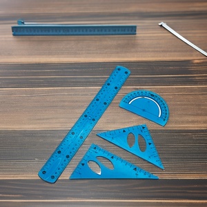 EMDA Juego <span class=keywords><strong>de</strong></span> 4 Reglas Escolares <span class=keywords><strong>de</strong></span> Plástico Flexible <span class=keywords><strong>de</strong></span> Colores, Reglas Transparentes Azules <span class=keywords><strong>de</strong></span> 30 cm para Dibujo, Juego <span class=keywords><strong>de</strong></span> Reglas Promocionales - Product Image 3