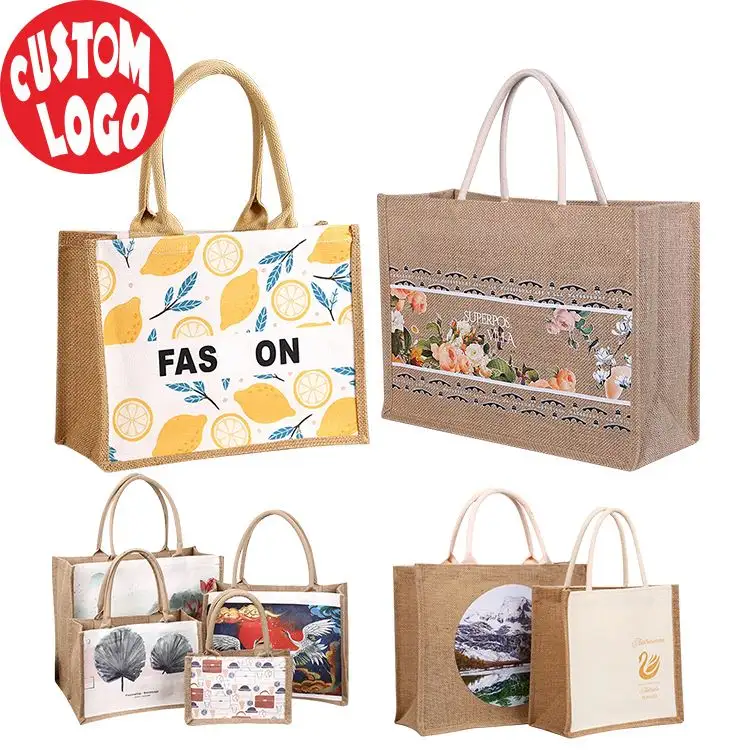 Grocery Shopping Gifts Tote Bag Promotional Recycled Heavy Duty jute tote bags wholesale