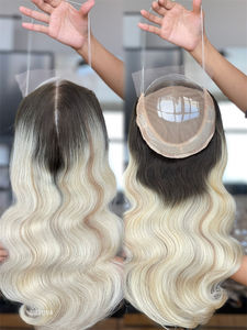 Topper de cheveux humains bruts 5x5 Lace Front 8x8, sans colle, nœuds invisibles, pré-épilés, densité 130%, ondulation naturelle, livraison gratuite, 2026 Shy - Product Image 3