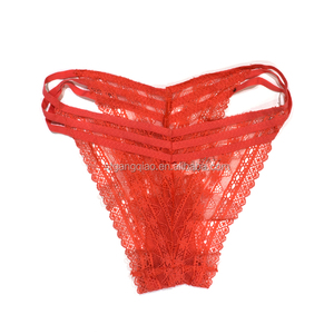 2020 New Design Red underwear <span class=keywords><strong>Sexy</strong></span> Lace Panties Fashion Girl's Thong g-string for women - Product Image 1