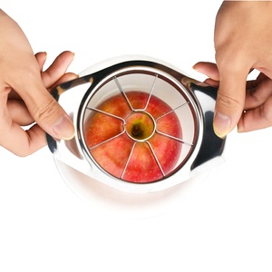 Commercio all'ingrosso in acciaio inox 8 lame manuale argento mela & <span class=keywords><strong>Mango</strong></span> carotatrice grande cucina frutta affettatrice durevole mela Cutter - Product Image 3