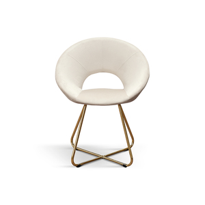 Iris <b>Chair</b> Set Of 2 Dove Grey <b>Velvet</b> Metal Base Indoor <b>Dining</b> <b>Chairs</b> - Product Image 2