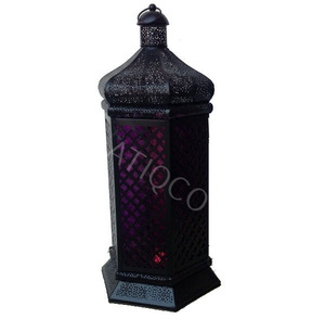 Atiqco European Shabby Chic Style Outdoor Iron <b>Hurricane</b> <b>Lantern</b> Hanging Courtyard Garden Home Decorative Party Decoration Model - Product Image 1