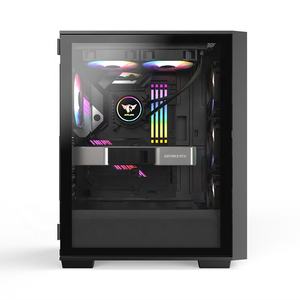 JNP Boîtier d'ordinateur de bureau Atx en verre trempé personnalisé d'usine Boîtier de jeu Mid Tower OEM Ventilateur de refroidissement pour refroidisseur de <span class=keywords><strong>PC</strong></span> - Product Image 4