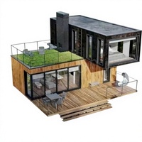 Maison conteneur à deux étages en structure acier, mobile, préfabriquée, modulaire, design résidentiel