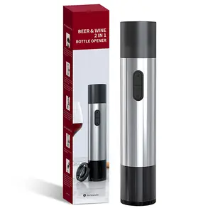 Alta qualidade Bar KTV Party Opening Tool 2 em 1 Automático Magnetic Beer & Tipo C Electric Wine Bottle Opener