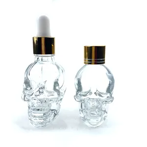 New Shape 1Oz 30Ml Trong Suốt Sang Trọng Thủy Tinh Thiết Kế Độc Đáo Head Glass Khói Dầu Huyết Thanh Chai Nhỏ Giọt