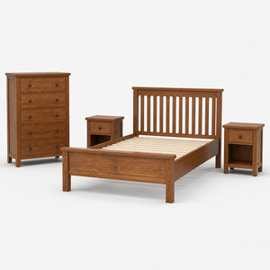 King Size Latest Design Home Furniture Modern Space Saving Queen Size Wooden Bedroom Bed for Villa - Product Image 3