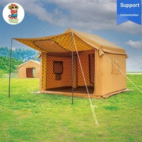 Tente gonflable de luxe en toile verte pour camping en plein air, modèle Green Ear Monkey Desert, Dubaï