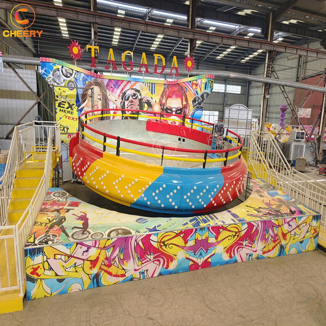 Thrilling Amusement Park Machine Family Rides Crazy Dance Game Disco Tagada Turntable Ride for Sale