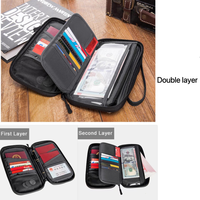 Dompet Paspor Keluarga Anti Maling RFID PU Fashion, Tahan Air, Organizer Dokumen Perjalanan, Tempat Kartu Kredit