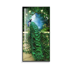 <span class=keywords><strong>Peinture</strong></span> décorative moderne pour salon, motif <span class=keywords><strong>paon</strong></span>, pour mur de fond de couloir, <span class=keywords><strong>peinture</strong></span> animale moderne en porcelaine cristalline - Product Image 4