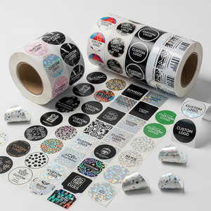 Xjy biểu tượng tùy chỉnh PVC nhãn Vinyl Nhãn dán CuộN Holographic nhãn bóng không thấm nước cho doanh nghiệp nhỏ bao bì nhãn - Product Image 5