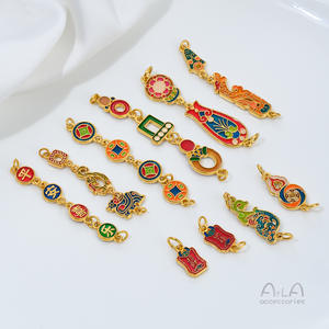 Sterke Kleur Behoud Oude Methode Zand Goud Verbrand Blauwe Kalebas Vrede En Vreugde Verlengde Ketting Trui Diy Hand Ketting - Product Image 2