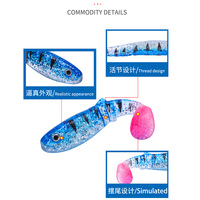 YEUX DE SIMULATION 3D 9CM/5.8G 5 pièces/sac leurre de poisson souple artificiel appâts de pêche réalistes pour la pêche en mer