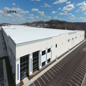 Almacén de Acero Americano de 700 m² con Puerta de Vidrio, Taller Comercial de Acero de Buena Calidad, Fábrica de Gran Envergadura - Product Image 6