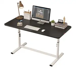 China Supplier Home Office Height Adjustable Office Desk Moving Computer Desk On Wheels