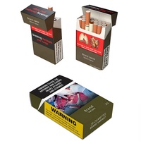 Boîtes personnalisées en papier couché brillant ou mat pour emballage de cigarettes, type tuck-in, couleur au choix