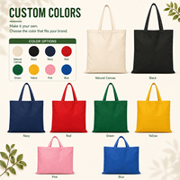 Bolsa de Mano de Lona de Algodón con Asa de Aspecto de Cuero, Bolsa de Compras Ancha Natural para Regalos Premium, Empaque de Boutique y OEM