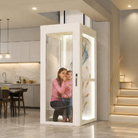 Ascenseur compact pour maison, 2 à 5 étages, sans gaine, prix abordable, intérieur/extérieur, mini-ascenseur pour 2 personnes, pour maison, villa