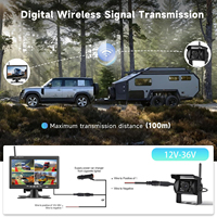Caméra de recul sans fil avec moniteur 7 pouces AHD1080P pour camion, bus, camping-car, remorque, excavatrice, pick-up, remorque
